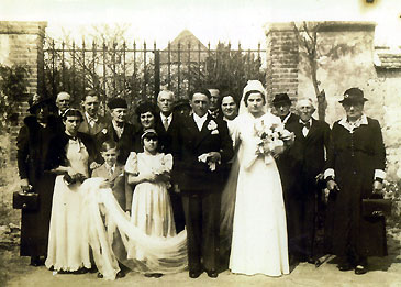 Mariage de Robert Talvat et Juliette Legros en 1938